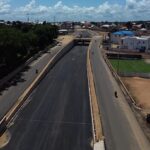 An Ariel view of the construction progress of high level underpass